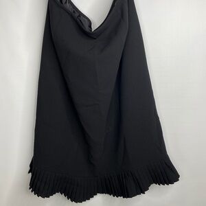 Evan Picone Suit Trumpet Skirt Black W/ Pleated Hem, Lined ,Zip Women's Size 16